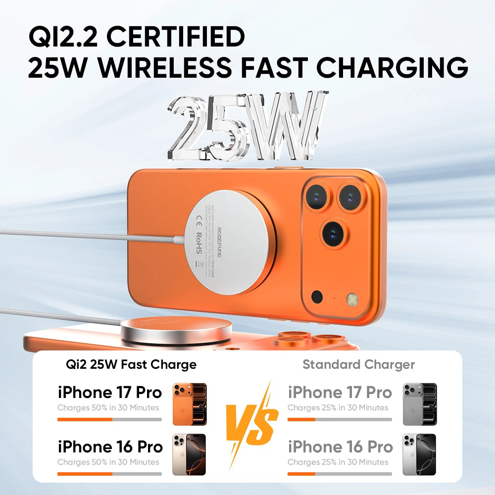 REDEFYNE Qi2.2 charging pad, 25W output detail