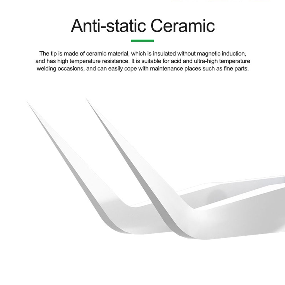 RELIFE RT-15E Precision Titanium Alloy Ceramic Bending Tweezer