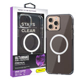 iPhone 13 / 14 Ultimate Shockproof Transparent MagSafe Case Cover — Clear Black