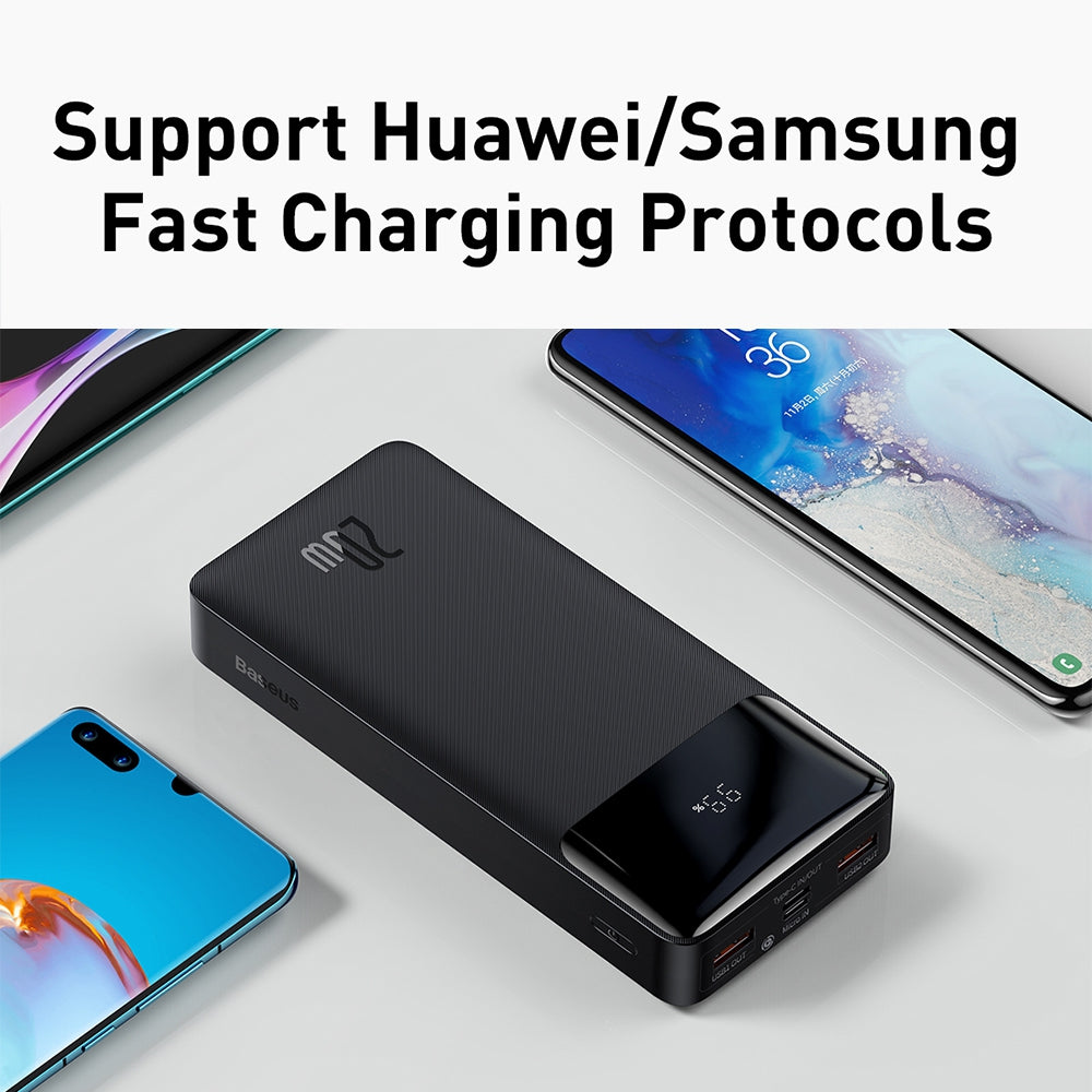 Baseus Bipow Fast Charging Power Bank 10,000mAh 20W - Black