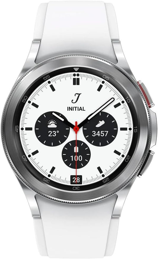 Samsung Galaxy Watch4 Classic (42mm, Bluetooth + Wi-Fi + LTE) – Silver – Grade B – Pre-Loved