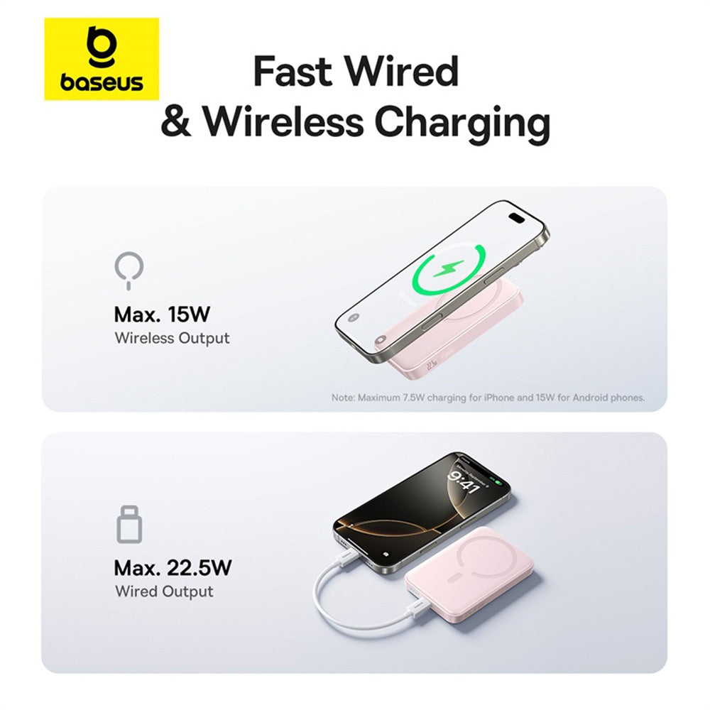 Baseus EnerFill FM11 magnetic power bank 10000mAh in blue
