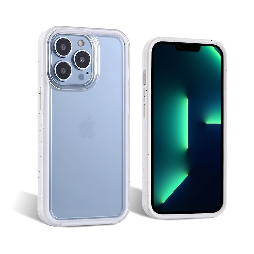 iPhone 13 Pro Shockproof Corner Bumper Tract Clear Case — Black