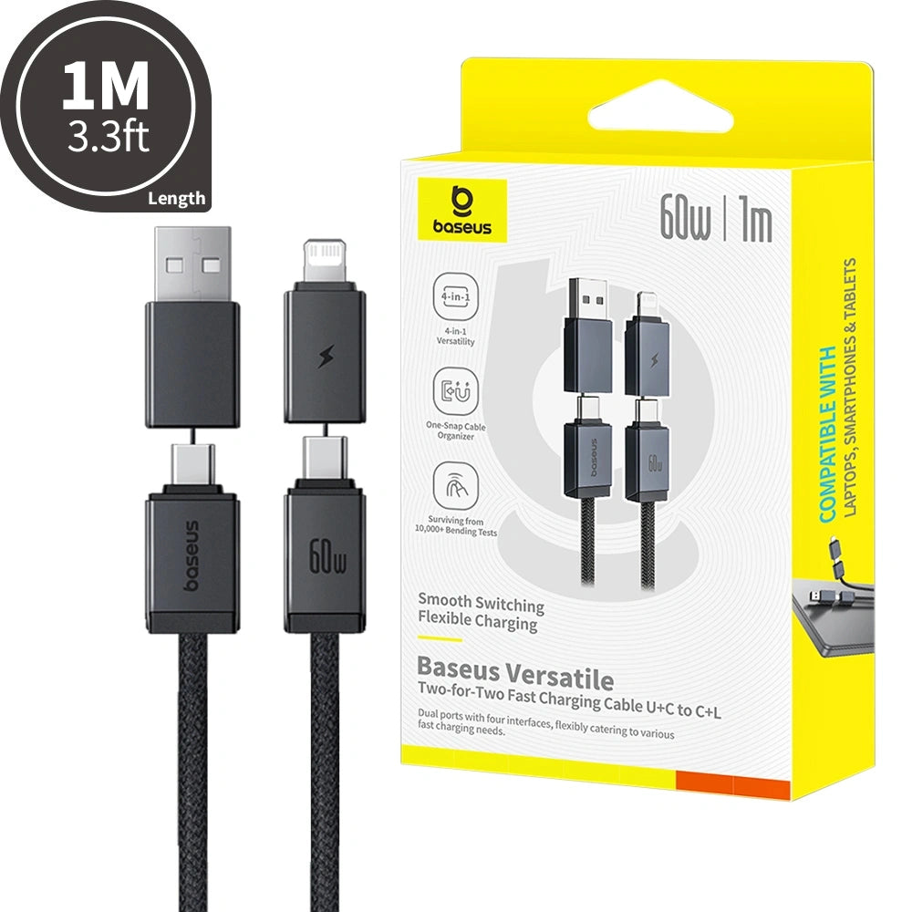 Baseus Versatile 4-in-1 cable - connectors