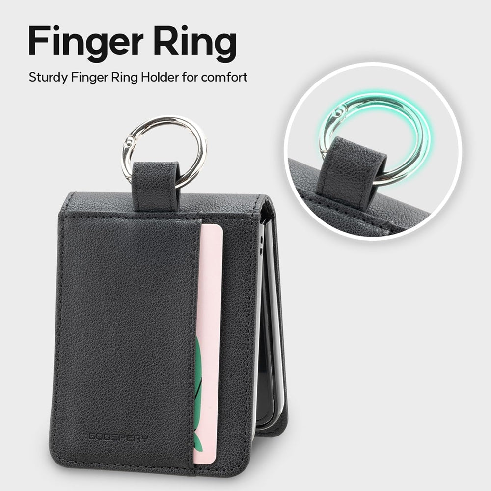 Samsung Galaxy Z Flip6 Mercury Basic Diary Case — Black