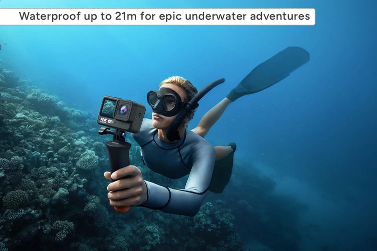 Kogan 4K Dual Touchscreen Waterproof Action Camera – As New