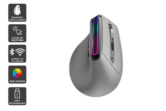 Kogan MX Vertical Rechargeable Wireless Ergonomic Mouse – Brand New, Sealed