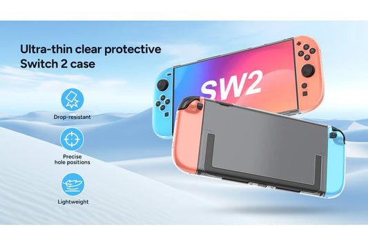 Protection Kit for Nintendo Switch 2 JoyCon's – Tempered Glass Screen Protector & Clear Case