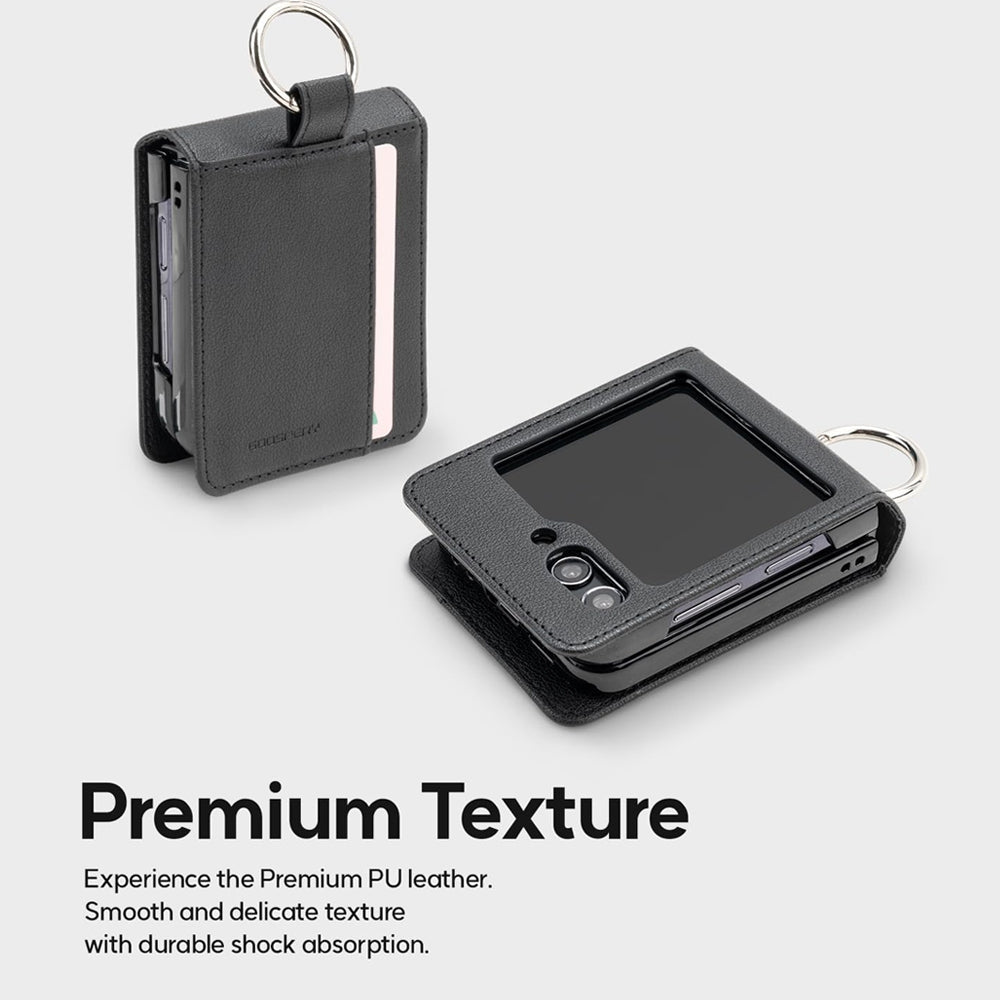 Samsung Galaxy Z Flip6 Mercury Basic Diary Case — Black