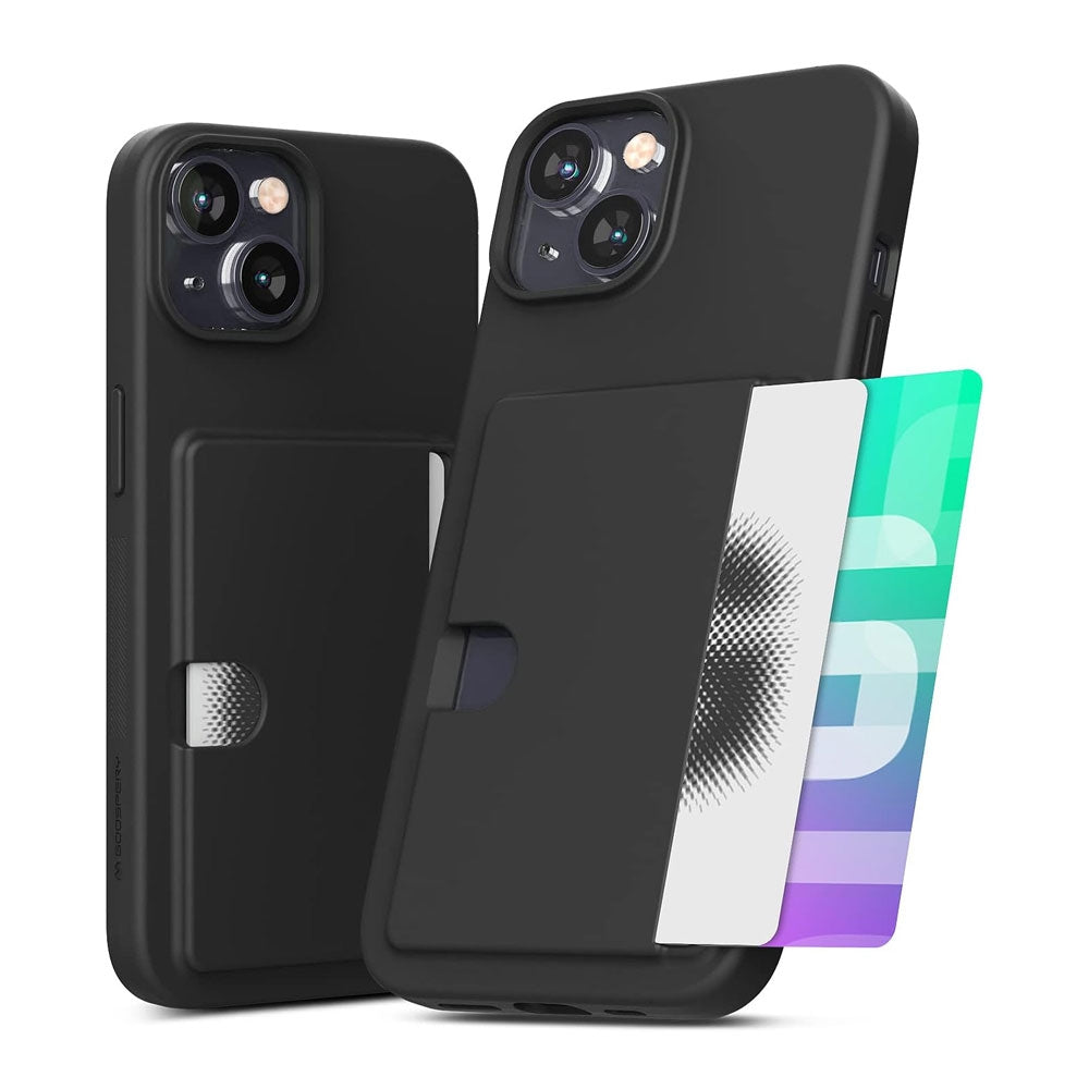 Rail 2 card case iPhone 13 black, side view