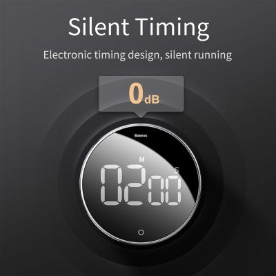 Baseus Heyo Rotation Countdown Timer – Black – Brand New