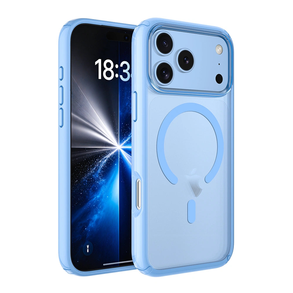 iPhone 17 Pro Dual Colour Shockproof Transparent Case Cover with Magnetic Ring