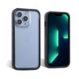 iPhone 14 Shockproof Corner Bumper Tract Clear Case — Black