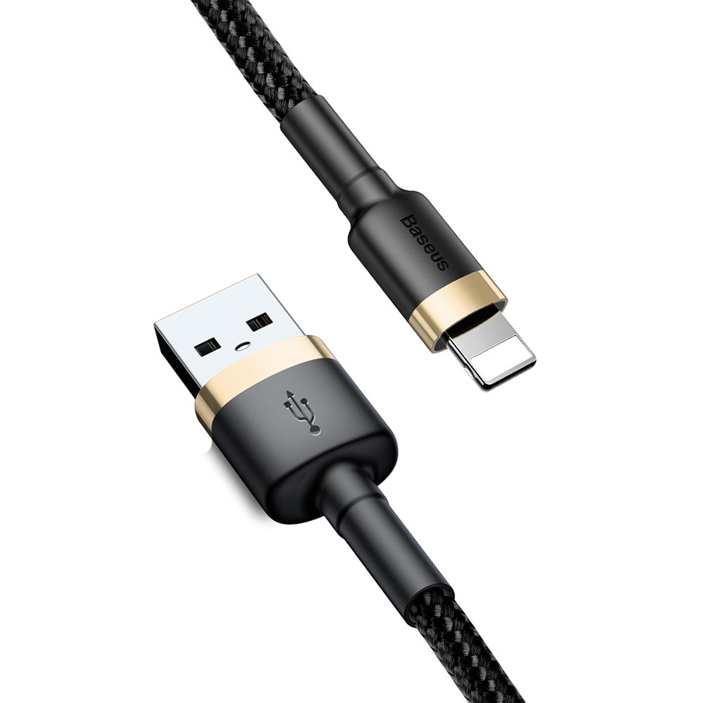 Baseus Cafule Fast Charge USB to Lightning cable 2m in black and grey braid