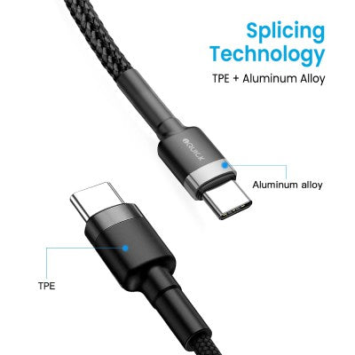 iQuick Braided USB-C to USB-C Fast Charging Cable 2M