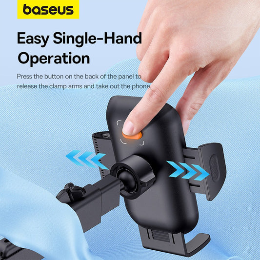Baseus UltraControl Go Series Clamp-Type Phone Holder (Suction Cup Version)-Cluster Black