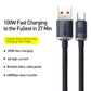 Baseus Crystal Shine Series Fast-Charging USB-A to USB-C Cable – 100 W, 2 m (Black)