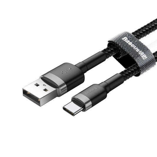 Baseus Cafule Fast Charge Type-C USB Data Charging Cable 2M (BLACK)