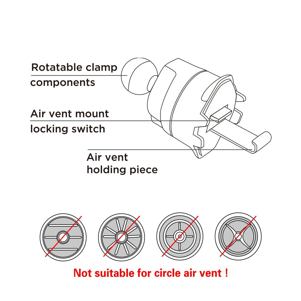 ULTIMAKE C5 Magnetic Air-vent Car Mount