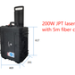 200W JPT Pulse Fiber Laser Rust Paint Soot Cleaning Machine – Portable, Mobile, Air-Cooled – Ex Demo 240V 10amp