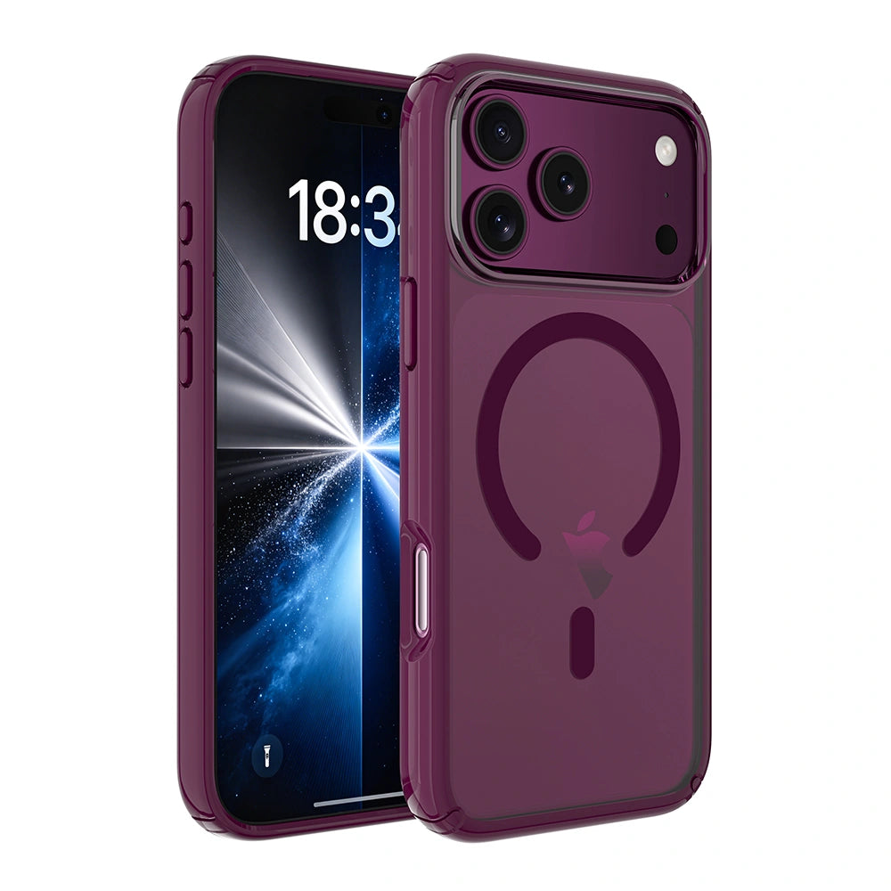 iPhone 17 Pro Dual Colour Shockproof Transparent Case Cover with Magnetic Ring