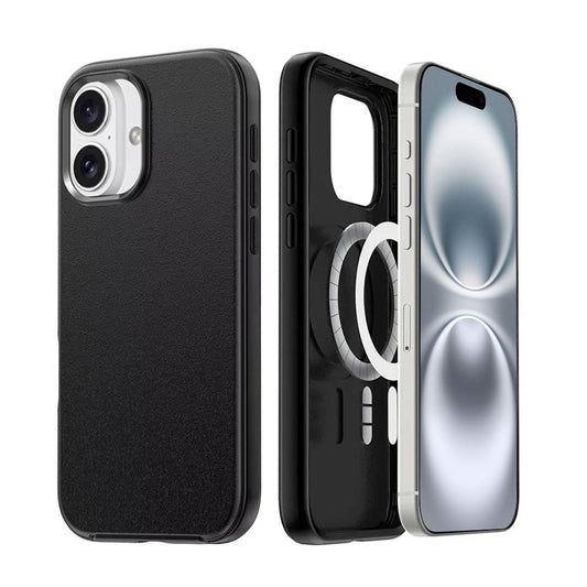 iPhone 17 Pro Hybrid Beatles Shockproof Case Cover with Magnetic Ring — Black
