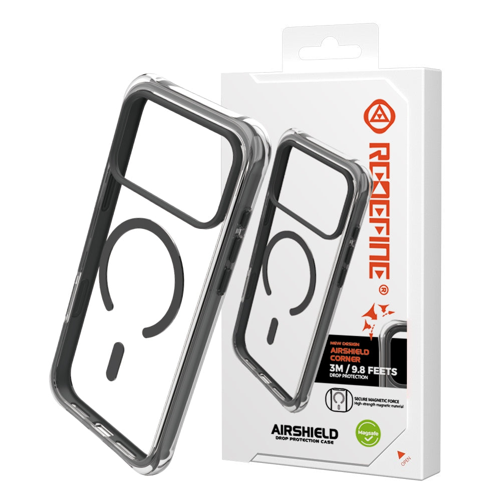 iPhone 17 Pro REDEFINE Airshield Drop Protection Transparent Case Cover — Black