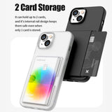 Mercury Goospery Rail 2 Card Holder Case for iPhone 13 in black, two-card storage