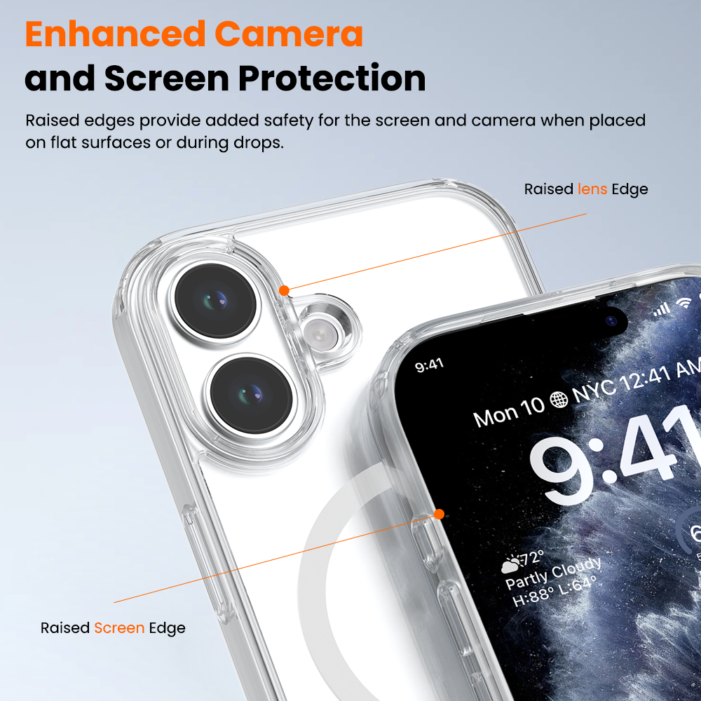 iPhone 16 Pro Max ice-transparent case MagSafe magnetic ring