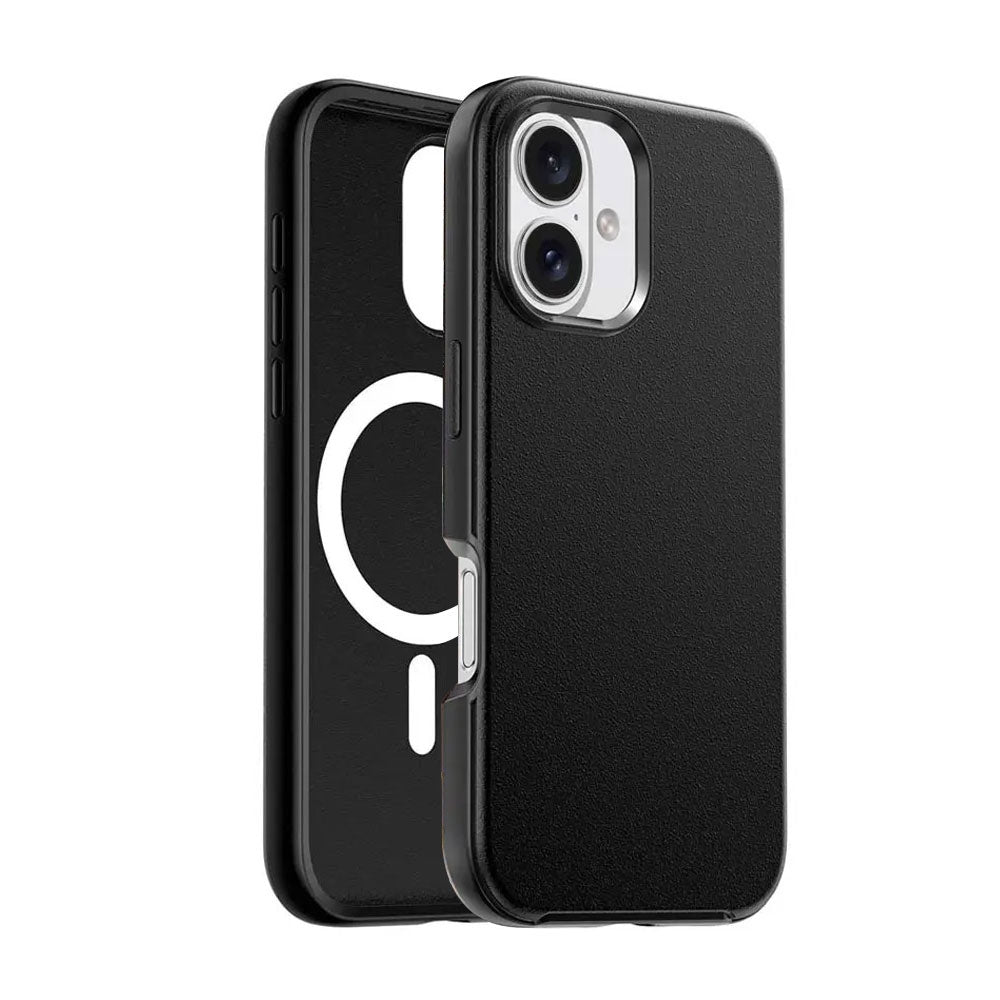 Hybrid Beatles shockproof case with magnetic ring for iPhone 17 Pro Max in black