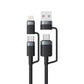 iQuick TransWire I Series 4-in-1 Charging & Data Cable – 1.2 m