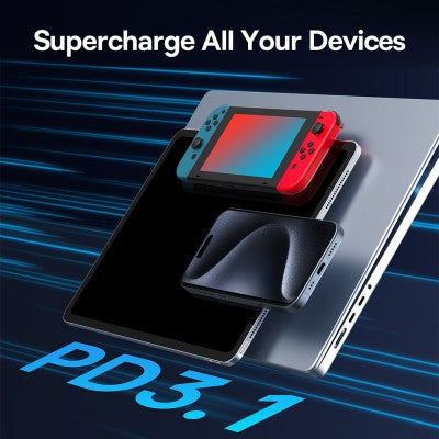 Baseus Flash Series 2 USB4 Full-Featured Data Cable Type-C to Type-C 240W 1m (Cluster Black) – Brand New
