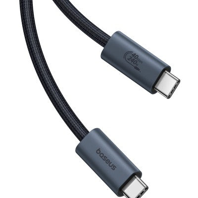 Baseus Flash Series 2 USB4 Full-Featured Data Cable Type-C to Type-C 240W 1m (Cluster Black) – Brand New