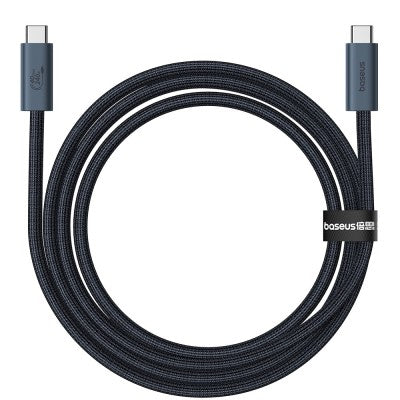 Baseus Flash Series 2 USB4 Full-Featured Data Cable Type-C to Type-C 240W 1m (Cluster Black) – Brand New
