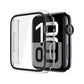 REDEFINE Hard PC Case with Tempered Glass Screen Protector for Apple Watch Series 10 42mm (clear frame)