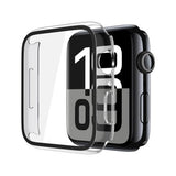 REDEFINE Hard PC Case with Tempered Glass Screen Protector for Apple Watch Series 10 42mm (clear frame)