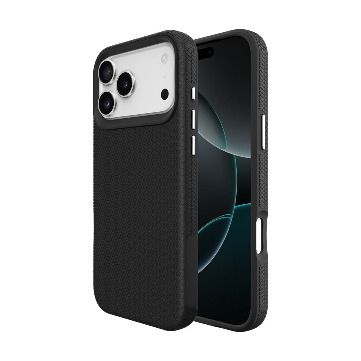 Rhinos rugged shockproof case with magnetic ring for iPhone 17 Pro Max in Black