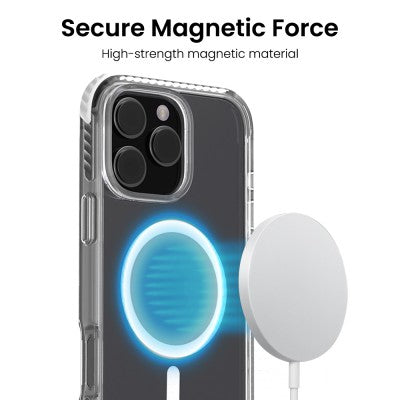 REDEFINE Echo Wave Ultimate Impact Protection Transparent Case for iPhone 16 Pro Max (Clear+Grey)