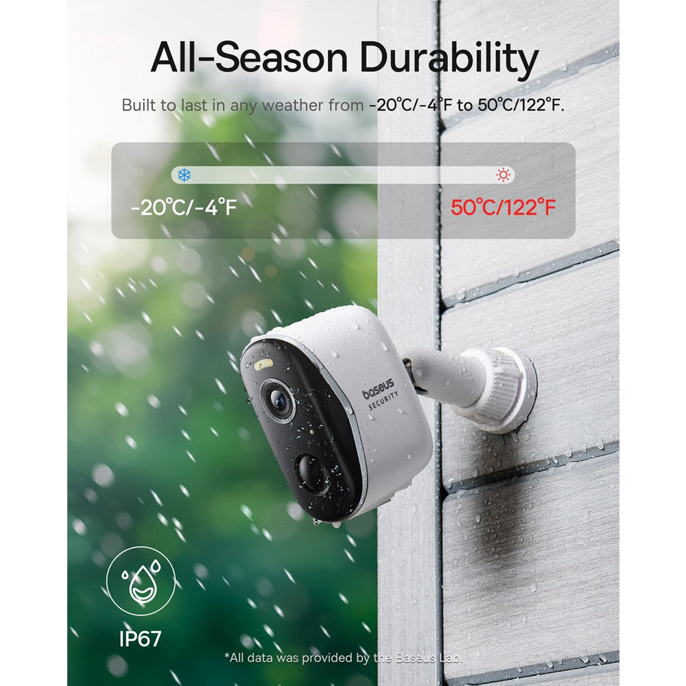 Baseus Security Surveillance N1 Plus Series Outdoor Camera 2K-White