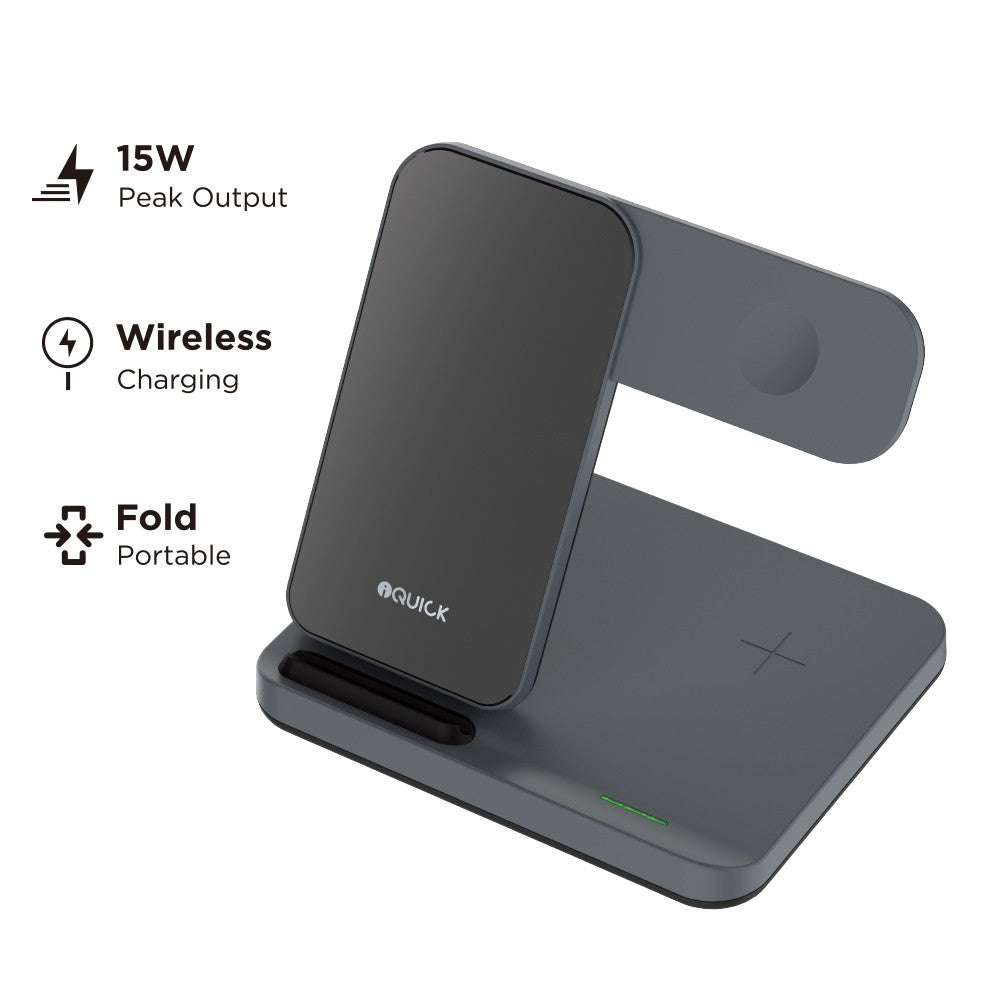 iQuick T5 3 in 1 Multi Functions Wireless Charger Stand