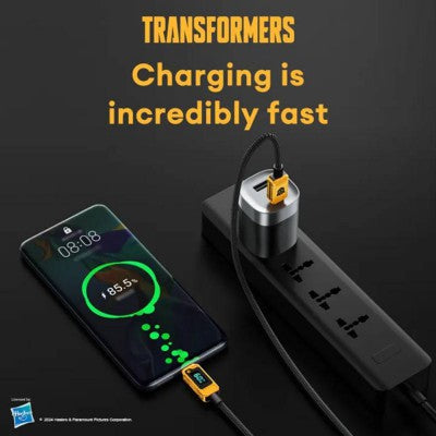 Transformers TF-A18 Type-C to Type-C Fast Charge Data Cable (Black) – New