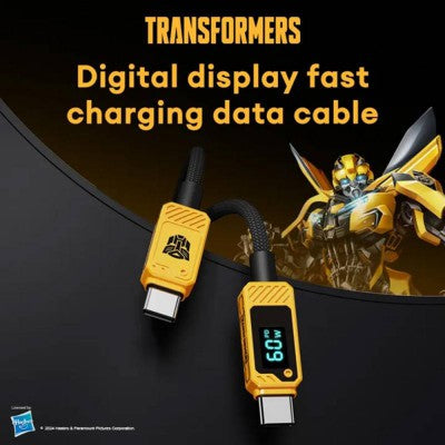 Transformers TF-A18 Type-C to Type-C Fast Charge Data Cable (Black) – New