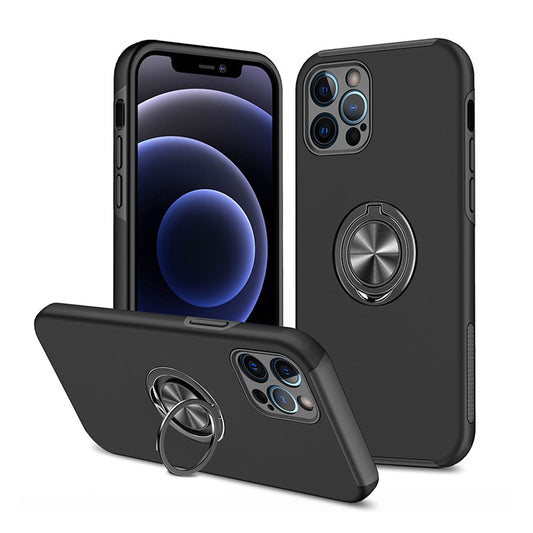 Magnetic Ring Holder Shockproof Cover Case for iPhone 13 Pro Max (BLACK)