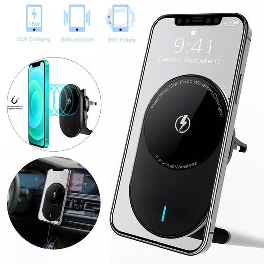15W MAgnetic Wireless Car Mount Fast Charger Magsafe