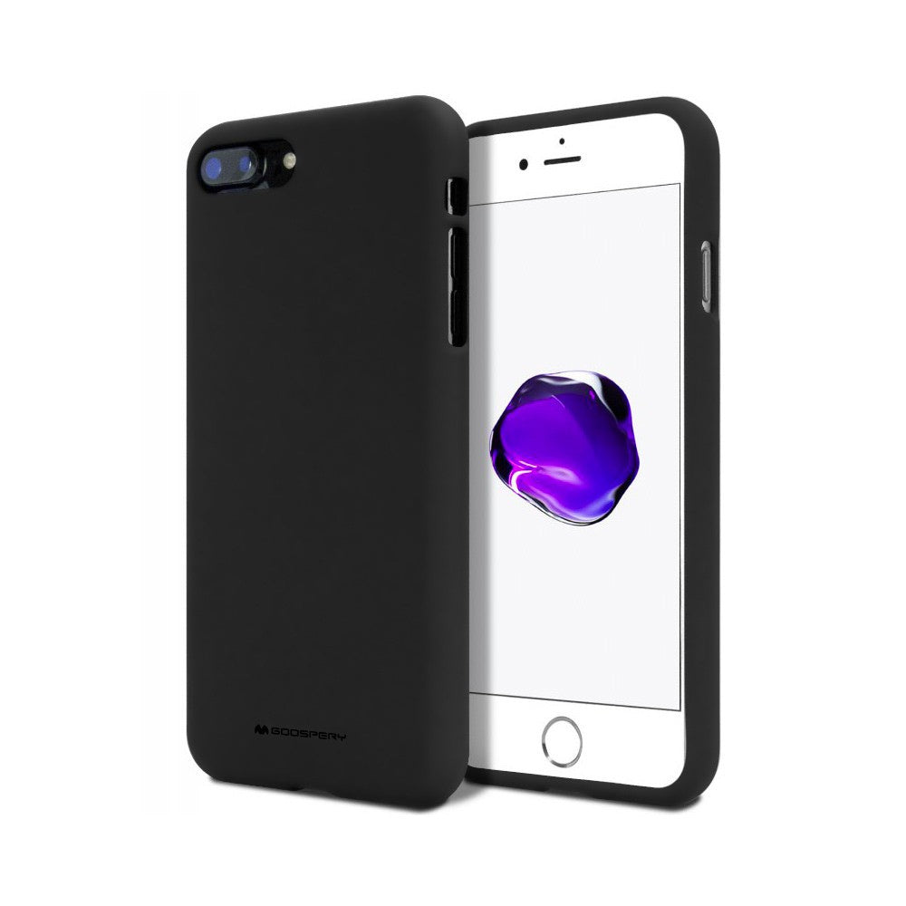 Mercury Soft Feeling Jelly Cover Case for iPhone 7 Plus 8 Plus (BLACK)