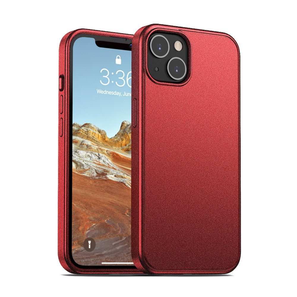 Electro Optical Color Rugged Armor Matte Cover Case for iPhone 13 (RED)