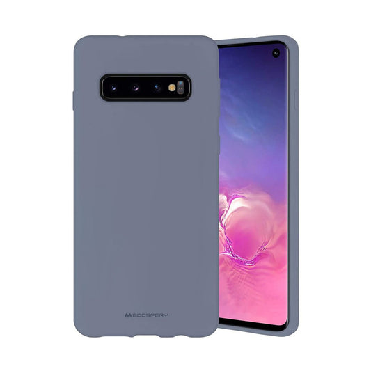 Mercury Silicone Cover Case for Samsung Galaxy S10 (Lava Grey)