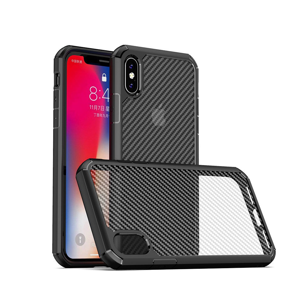 Carbon Fiber Hard Shield Case Cover for iPhone XR