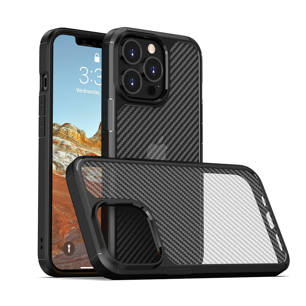 Carbon Fiber Hard Shield Case Cover for iPhone 13 Pro