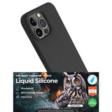 Liquid Silicone Case Cover for iPhone 15 Plus (Black)